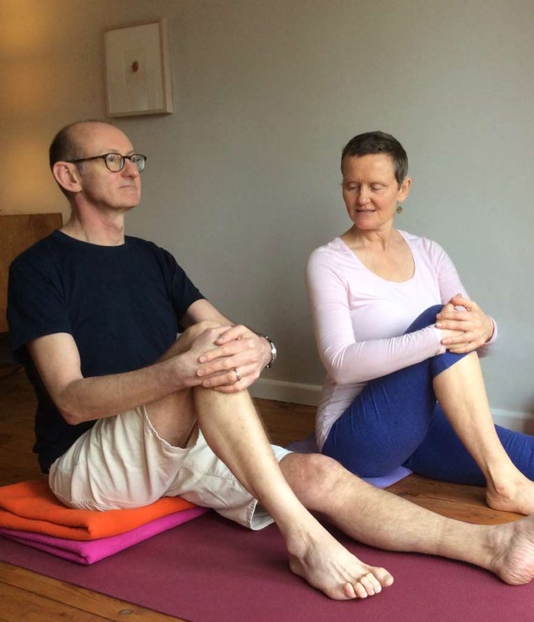 "One to one Yoga with Pippa and student"